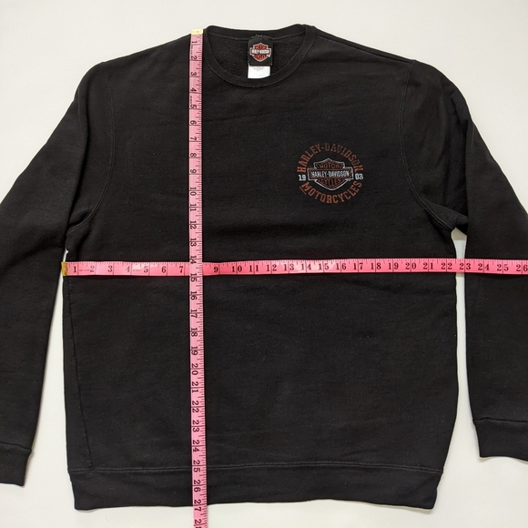 Harley Davidson Motorcycle Alberta Black crewneck sweater, size large - Picture 7 of 7
